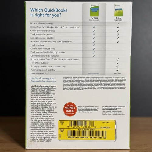 ⚡NEW Quickbooks 2015 Desktop Pro Windows FULL USA VERSION ⚠️ SEALED - Picture 2 of 7