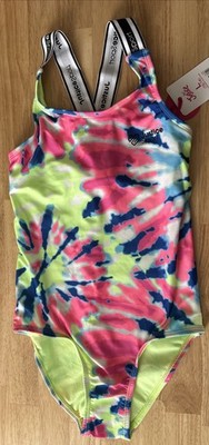 JUSTICE SPORT  1pc BATHING SUIT Size large (12-14) Tie Dye NWT!