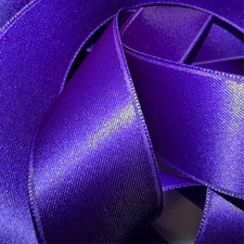 BLUES PURPLES SWISS Premium Double Face Satin Ribbon - By the Yard Wedding Party
