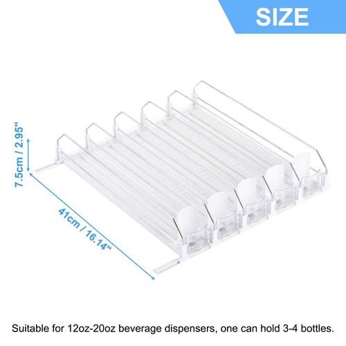 5pcs 16.14" x 2.95" Soda Can Organizer for Refrigerator Self-Pushing Organizer - Picture 2 of 6