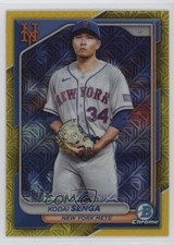 2024 Bowman Mega Box Chrome Yellow Mojo Refractor 9/75 Kodai Senga #1 1hn7