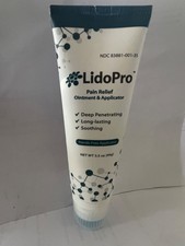 LidoPro Ointment  3.5OZ Topical PAIN RELIEF Tube Free Hand Applicator Exp. 6/27