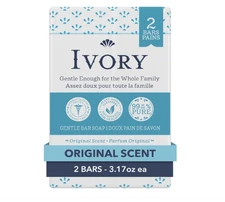 Ivory Gentle Bath Bar Soap, Designed for Whole Family, 99.44% Pure Formula with