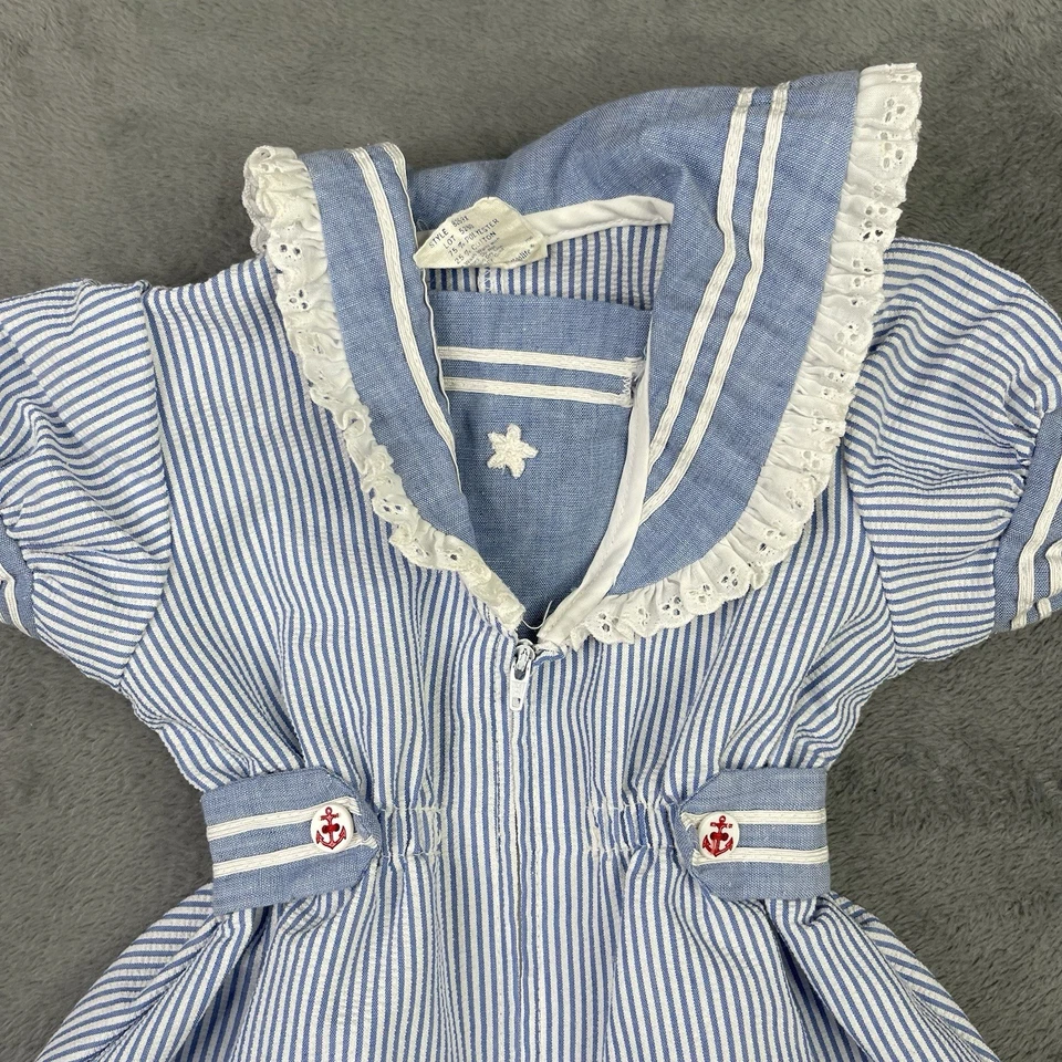 Mameluco vintage Good Lad Outfits jóvenes niñas niño niño años 80 70 vela náutica Foto 4 de 4