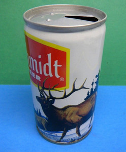 VINTAGE SCHMIDT ELK DEER SNOW MOUNTAINS BEER CAN HEILEMAN ST. PAUL MINNESOTA