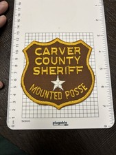 Vintage Carver County Minnesota Sheriff Mounted Posse Patch 1 of 100- 1970 Issue