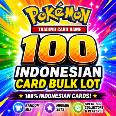 Pokemon TCG 100 Indonesian Card Bulk Lot