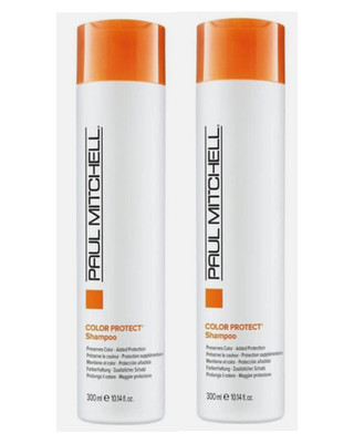 2 PACK Paul Mitchell Color Protect Shampoo, Prevents Fade + Adds Shine, For
