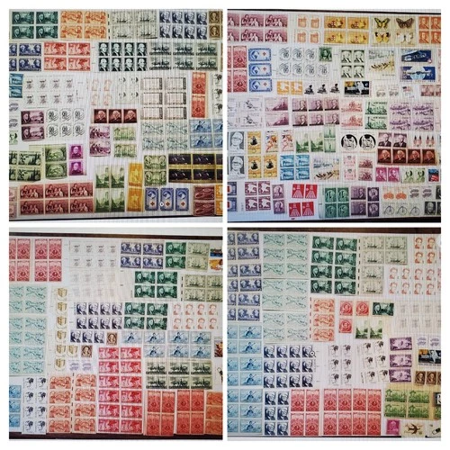 Vintage 588 US Stamps Unorganized Shoebox Collection 1900's decade estate