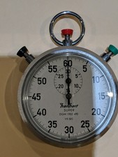 Hanhart Super Stopwatch Timer Made In Germany 1/5 Second Silver