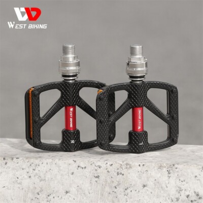 WEST BIKING Fahrrad Pedale Quick Release 3 Bearings Reflektieren Fahrradpedale