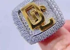 2.70Ct Round Cut Real Moissanite Customized Letter  Ring 14K White Gold Plated