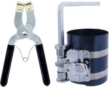 Piston Ring Compressor Installer Plier Remover Expander Tool Kit 2-1/8" to 7"