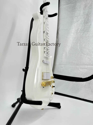 Fast Ship Solid Body Prince Cloud White Electric Guitar SH Pickup Gold Hardware - Picture 3 of 13