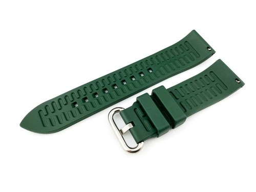 20 22 24 mm verde silicona suave correa de goma flúor deportes buceo carreras - Imagen 2 de 4
