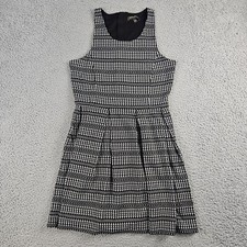 Banana Republic Dress Womens Medium Black White Sleeveless Fit & Flare