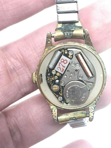Vintage Timex Women's Wristwatch Gold Tone Speidel Band Bracelet N Cell 1 Jewel - Picture 9 of 9