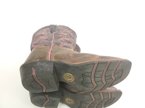 Dan Post Girls Size 12.5 D Majesty Purple Brown Square Toe DPC2947 - Picture 8 of 10