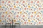 3D Floral Leaves Art Pattern Self-adhesive Removeable Wallpaper Wall Mural