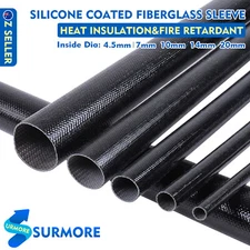 Fiberglass Sleeving Fire Proof Silicon Coated Heat Shield Tubing Cable Protector