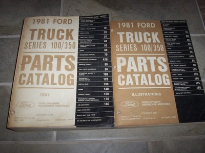 1981 Ford F100 F250 F350 F-Series Pickup Truck Parts Catalog Manual Diesel Gas | eBay
