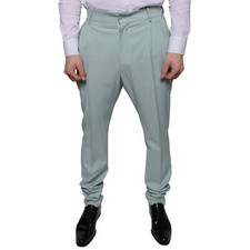 DOLCE & GABBANA Pants Mint Green Cotton Dress Men Trouser IT48/W34/M RRP 530usd