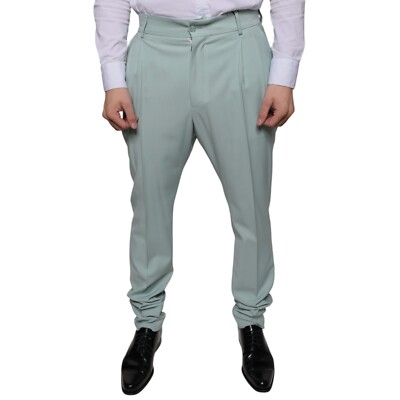 Mint Green Cotton Dress Pants