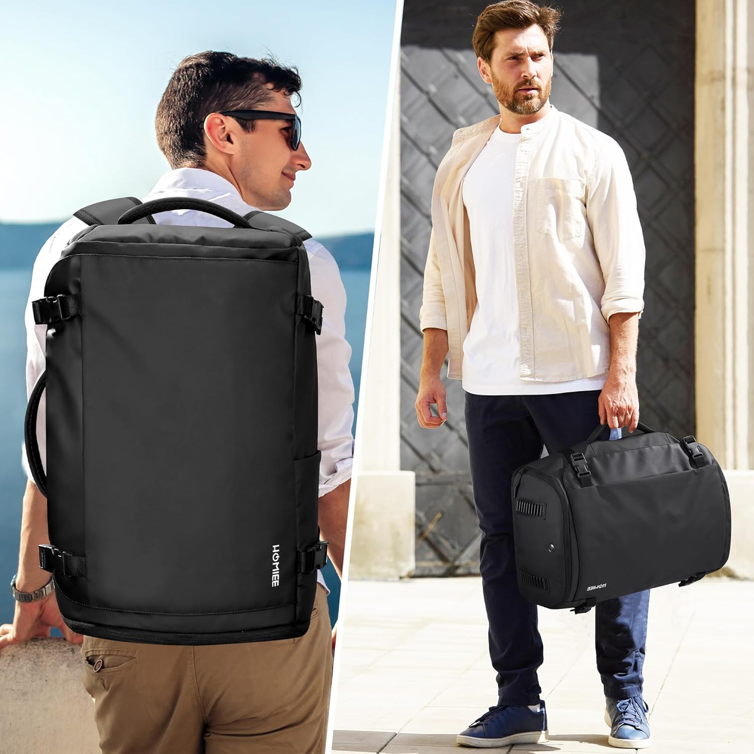 40L TSA Approved Travel Backpack, Waterproof Laptop Bag with Shoe Compartment
