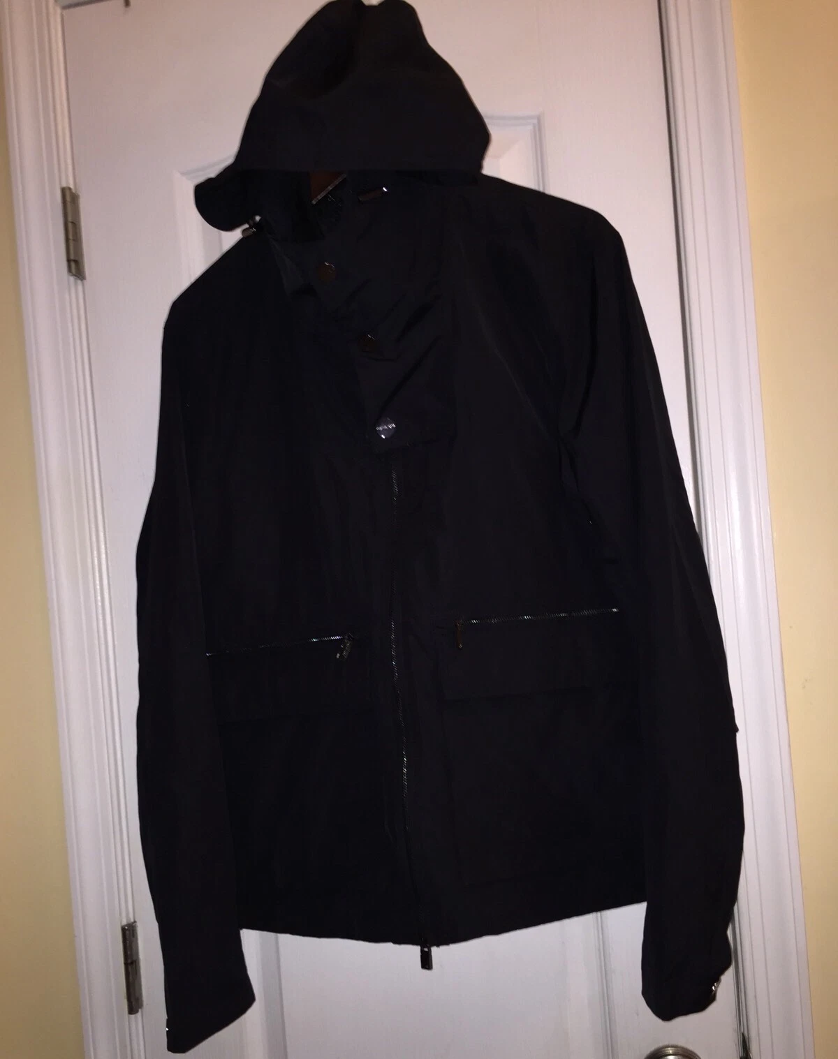 NWT $500 Michael Kors Convertible Hooded Black Outerwear Jacket Men's Coat L