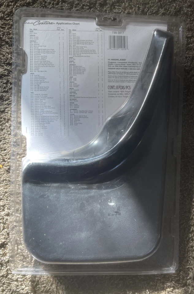 NUEVO Protector contra salpicaduras para camioneta estilo F negro 95-01 Ford Chevy Groboski Highland Contura Foto 4 de 4