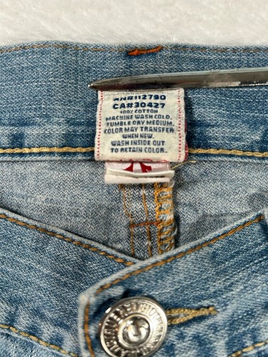 True Religion Jeans Men 40 X 30 Bobby Big T Flap Pockets USA Made Distressed - Picture 5 of 12