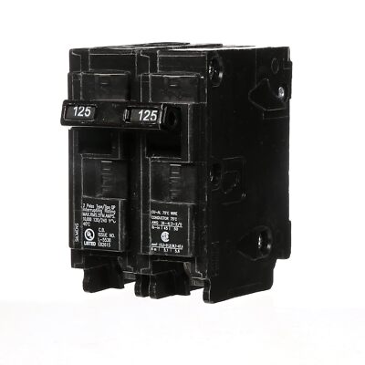 Siemens 125 Amp Double Pole Circuit Breaker 240V Type Qp For Home Electrical ...
