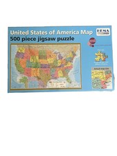 United States Of America Collectable Map Puzzle 500 Large Pieces 24x36 Unopened