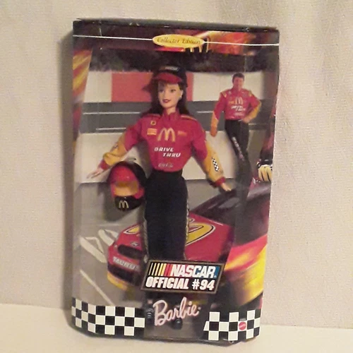 Vtg 1999 NASCAR Barbie Mcdonalds #94 Bill Elliott Collector’s Edition-Mattel NEW