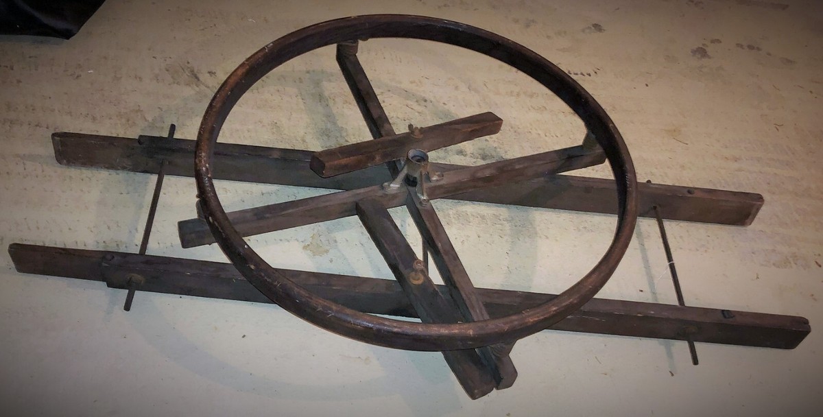 Vintage Antique Wood Boxing Hanging Frame Speed Bag Gym Equipment