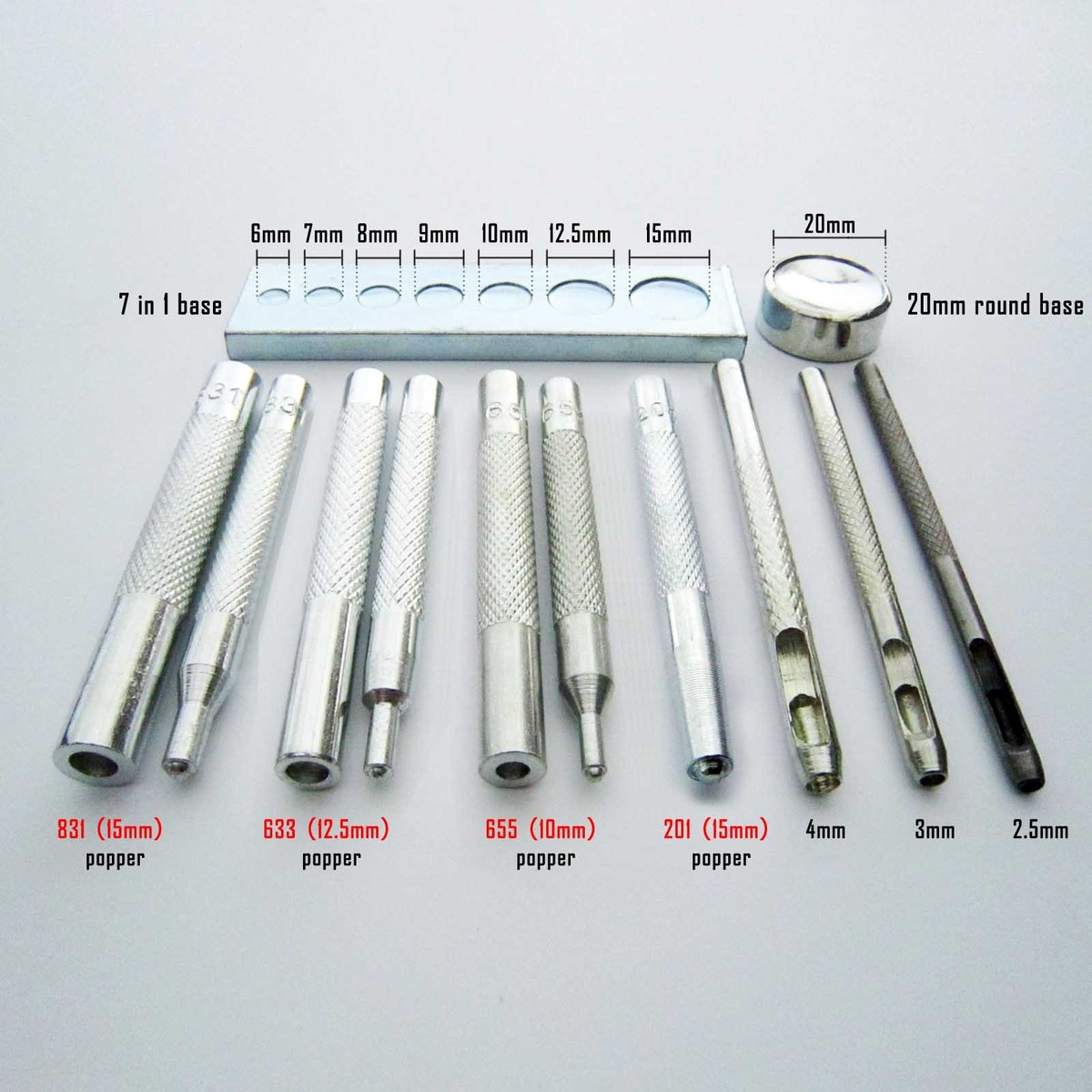 Leather Craft Fastener button installation tool handtool punch