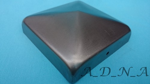 30 mm x 30 mm bis 100 mm x 100 mm 4 Zoll VIERKANT STAHL/METALLZAUN/TORPFOSTENKAPPE & 20 mm FLANSCH - Bild 3 von 7