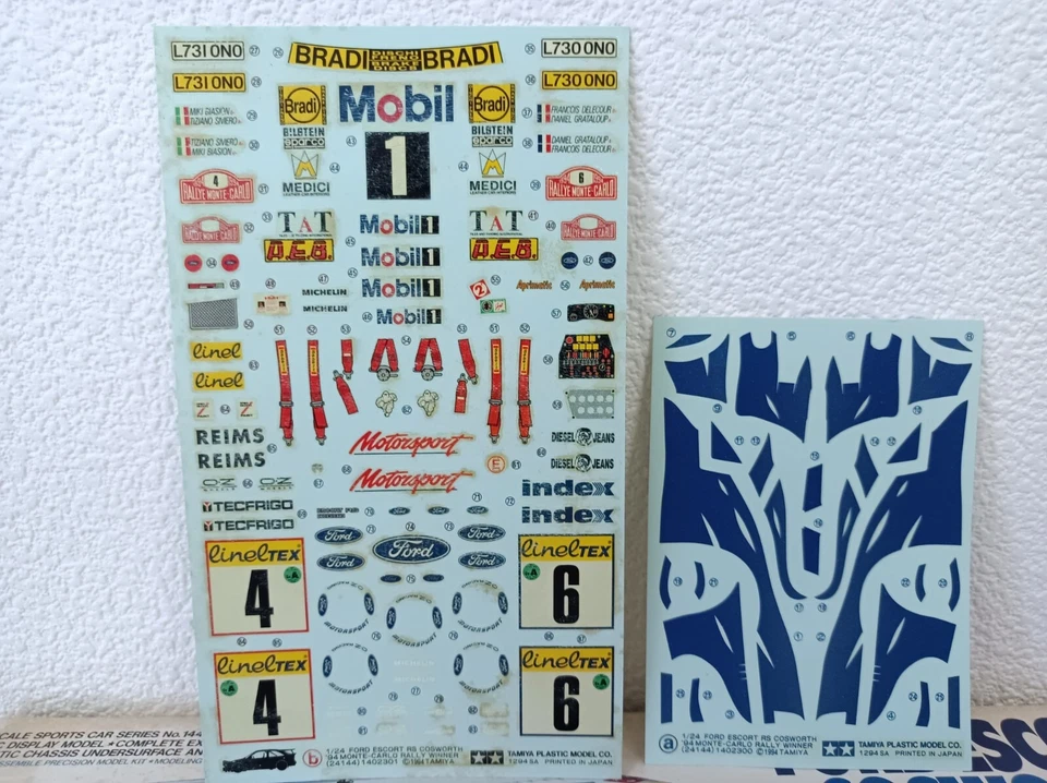 TAMIYA 1/24 Ford Escort RS Cosworth 4x4 Display Model Kit 24144 Giappone - Immagine 3 di 4