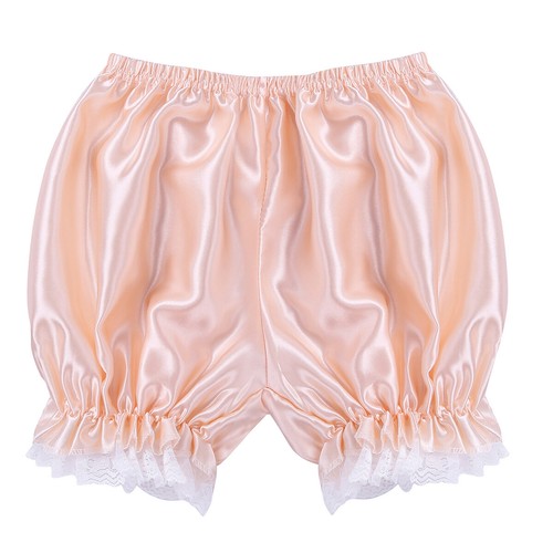 Women's Shiny Satin Maid Knickers Hot Pants Pettipants Pumpkin Bloomers Shorts - Picture 29 of 49