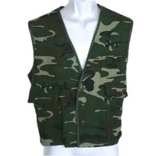 Vintage Game Winner Sportswear Hunting Camo Vest Men's Sz Large L - XL