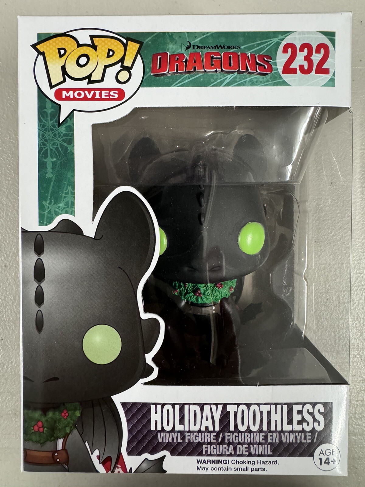 Holiday Toothless 232 ~ Dragons ~ Funko Pop Vinyl ~ Movies + Free Pop Protector