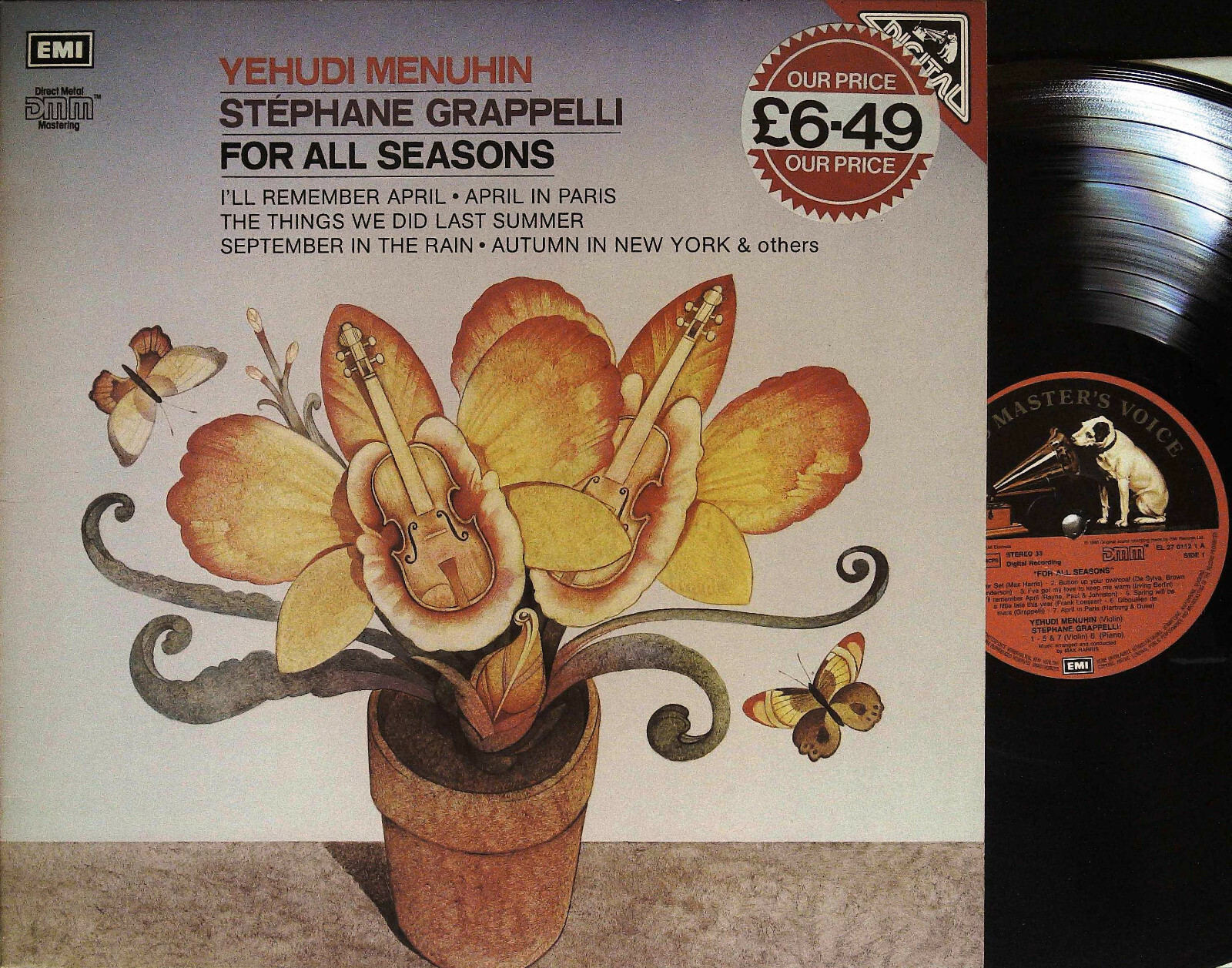 YEHUDI MENUHIN Stephane Grappelli FOR ALL SEASONS LP HMV Germany EL27 0112 1 @NM
