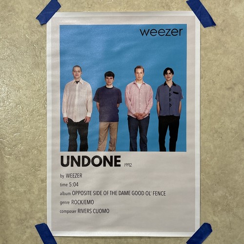 Weezer - Undone - 1992 ✅ Rock Band ✅ Poster Wall Art Print Decor ✅ 12x18 inch