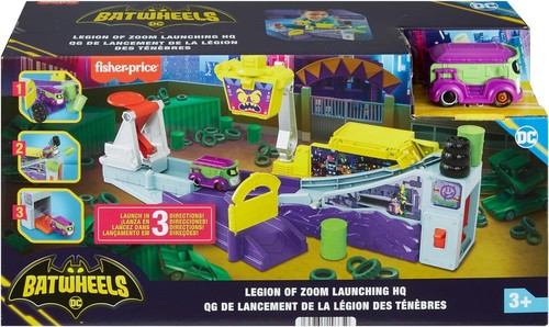 Fisher Price Batwheels Legion of Zoom Launch HQ Playset With Launcher & Ramp