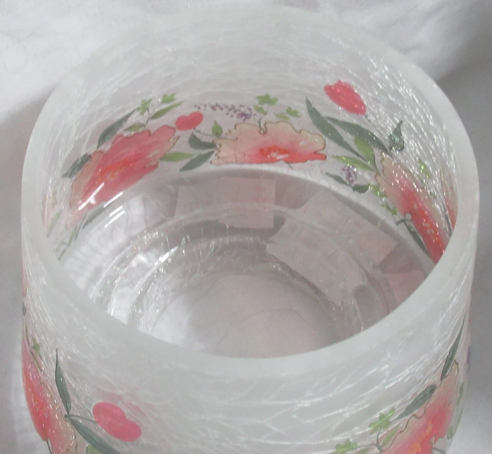 Yankee Candle Tarro Esmerilado Tono J/S FLORALES PRIMAVERALES rosas morados verdes tulipanes Foto 4 de 4