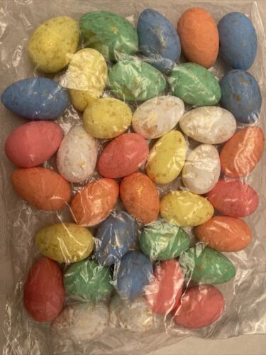 Easter Eggs Foam 36 Pastel Easter Eggs Decorations Gold Leaf - Picture 1 of 2