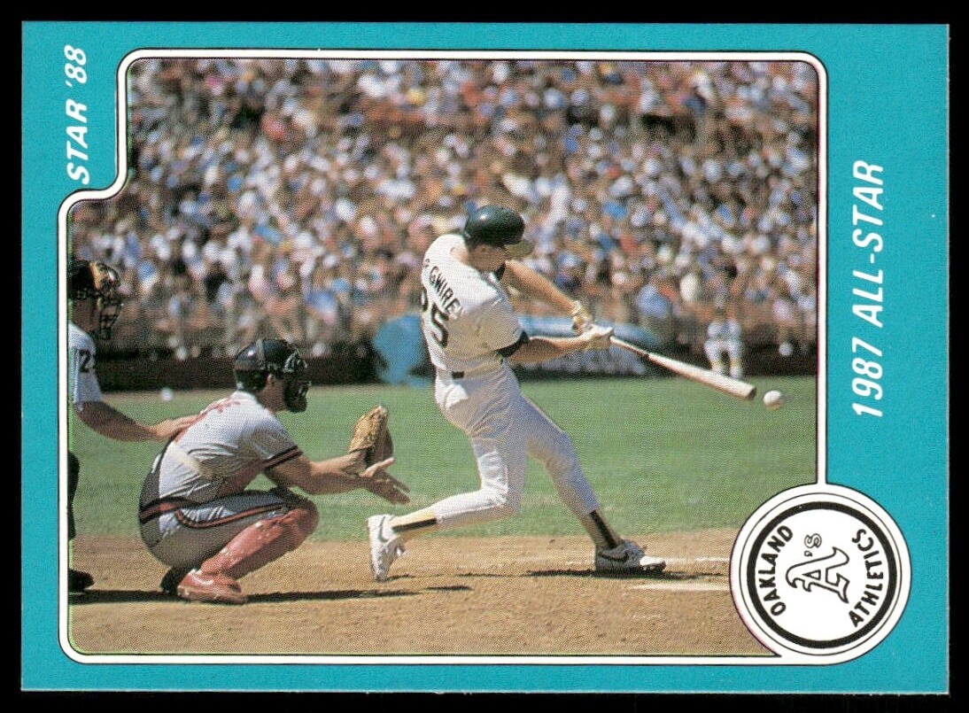 Mark McGwire 1988 Star Mark McGwire (Aqua) #4 - Oakland Athletics