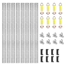 Uimoso E Track Tie Down Rail Kit E Track Rails 34 PCS 5' Enclosed Cargo Trailer