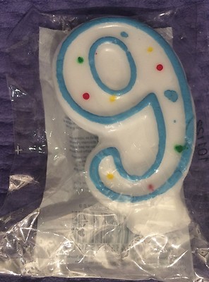 9 Nine Birthday Cake Anniversary Party Festive Occasions Decoration Candle