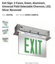 Recessed LED Exit sign 2 faces w/ hardware